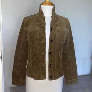 CAbi Casey Corduroy Jacket Tan/Olive (Sm)